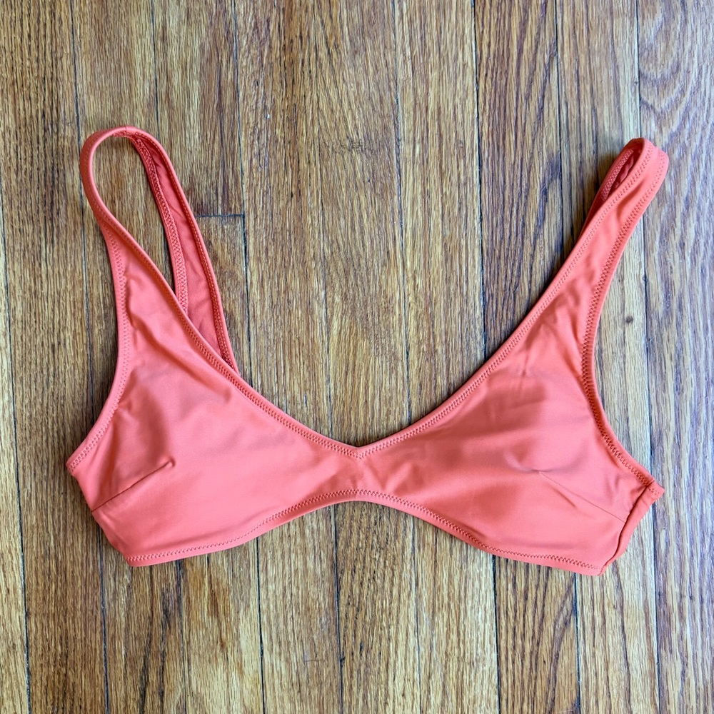 Aerie Vibrant Orange Swim Top Size Medium